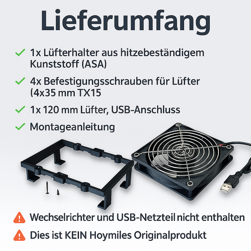 Ventilateur compatible Hoymiles HM-1500 HM-1200 radiateur refroidissement support Fan Mount DTU - Photo 3/6
