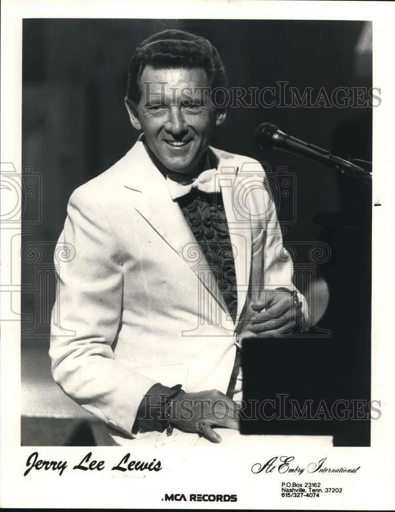 1988 Press Photo Singer song-writer Jerry Lee Lewis - lrp56213