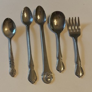 Baby SpoonsStainless Steel 5-Piece Flatware Set Silver Spoons