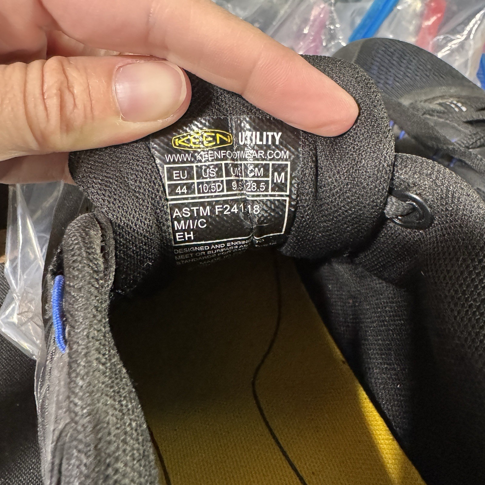 Keen scarpe uomo 10 5 nero blu utility vista punta composita lavoro outdoor