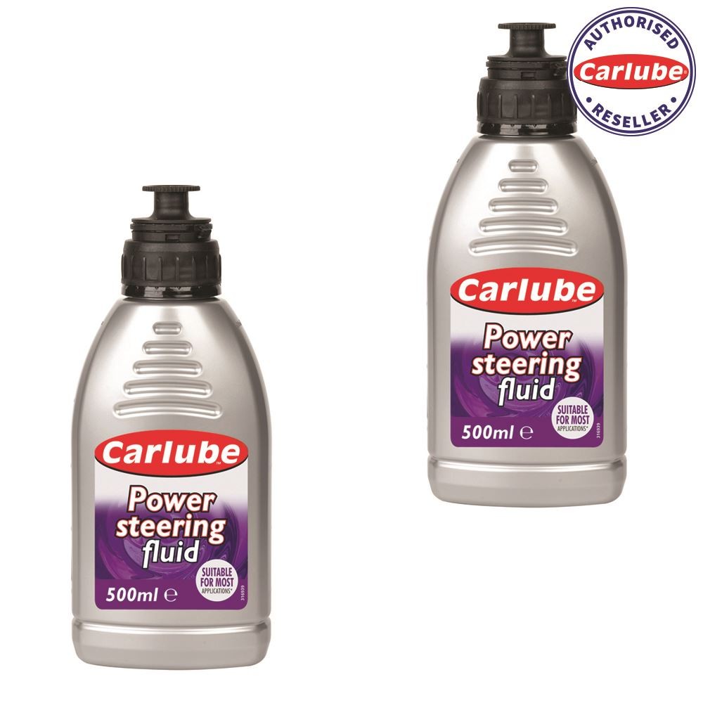 Carlube Power Steering Fluid Hydraulic Lubricant - 500ml x 2