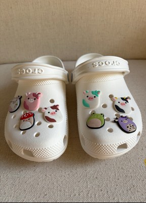 Crocs with Squishmallow Jibbitz Charms Girls Size 4 White