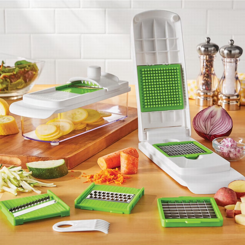 Mainstays 11 Pieces Multi-Function Nice Dicer and Mandoline, Stainless Steel, Gr - Picture 2 of 7