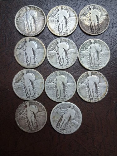 Standing Liberty Quarters Lot Of 11
