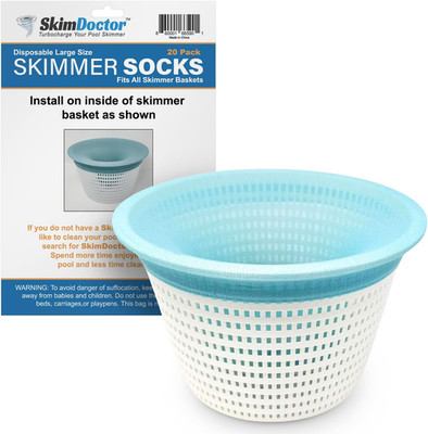 Disposable Pool Skimmer Socks for Inground Pool Skimmer Basket | Ultra-Fine S...