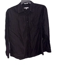 Geoffrey Beene Men’s Large Plaid Long Sleeve Button Up