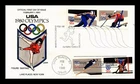 DR JIM STAMPS US COVER WINTER OLYMPICS FDC DUAL CANCEL COLLINS HAND PAINTED