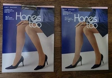 Hanes Too Pantyhose Day Sheer - Lot of 2 Size EF - Color Town Taupe - Style #136