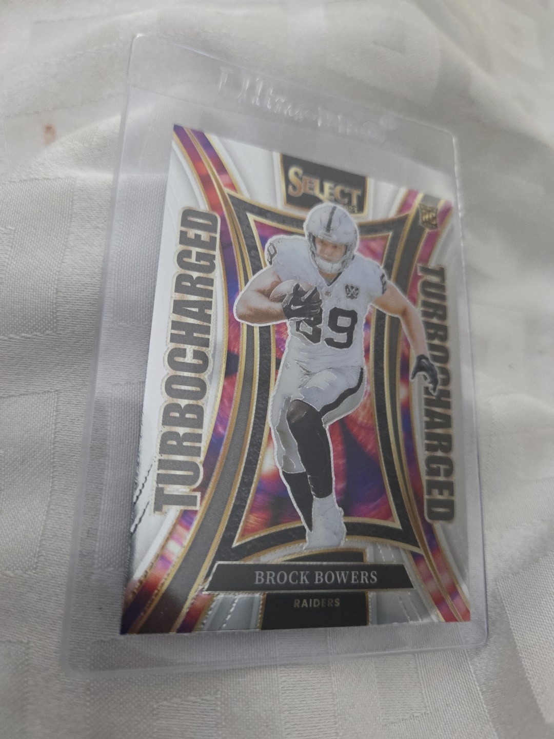 2024 Panini Select - Turbocharged Brock Bowers #6 Silver Prizm (RC) Raiders