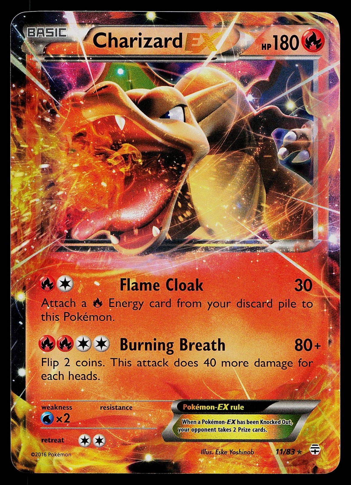 Pokemon Card - Charizard EX Generations 11/83 Holo Rare EX 2016