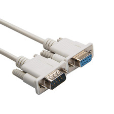 15 Foot 5M Straight through DB9 9 Pin Serial / RS232 Male to Female Extension