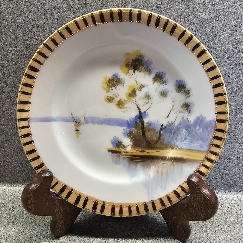 1920's Handpainted Japanese 6" Plate From Takito Company