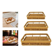 Rectangular Serving Tray Coffee Table Tray for Picnic Kitchen Coffee Table