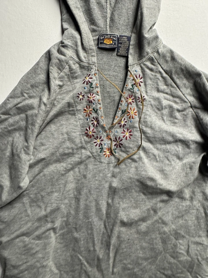 Sudadera con capucha vintage Y2K Route 66 talla grande diseños de flores Foto 4 de 4