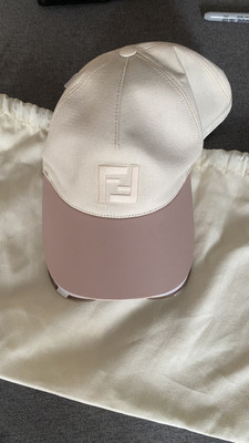 Fendi White Cap with Pink Visor and Shades Fendi FF leather-trimmed cap with visor Fendi main image 3
