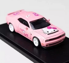 FW 1:64 Scale Pink SRT Hellcat Muscle Sports Model Diecast Metal Car