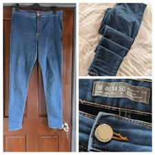 Women's Jeans Denim & Co Size 18 W 36" Blue Skinny Leg 98% Cotton Blend Stretchy
