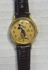 Disney Lorus Mickey Mouse Watch Woman  s V802-0900 Japan Mvmt New Battery VTG