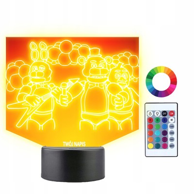 3D LED Nachtlicht, personalisiert, Five Nights Freddy's