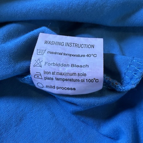 Yininf Shirt Mens Medium Blue Streetwear Hip Hop Abstract Stretch 21X30 - Picture 6 of 8