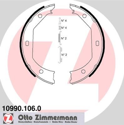 ZIMMERMANN HANDBREMSBACKEN-SATZ passend für BMW 1 2 3 4 5 X1 | 10990.106.0