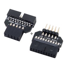 1Pair Reversible USB 2.0 9Pin Housing to Motherboard USB 3.0 20 Pin Adapters JCH