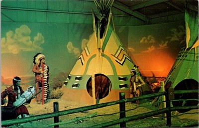 Wall South Dakota SD Wall Drug Store Indian Exhibit Bad Land View Postcard