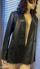 New JIL SANDER Soft Charcoal leather jacket/blazer SZ 10 US Retail 3345 Italy