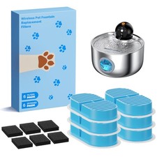 Cat Water Fountain Filter: Wireless Cat Fountain Filter Replacement 12 Filt...