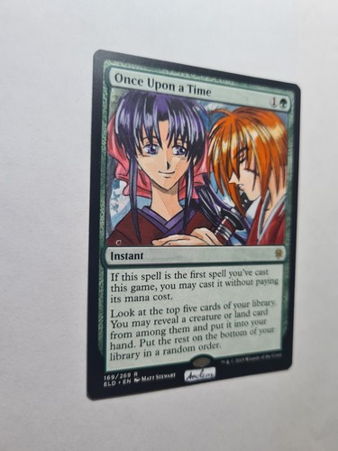 ONCE UPON A TIME KENSHIN KAORU SAMURAI X MAGIC GATHERING ALTERED ART HAND PAINT - Picture 2 of 12