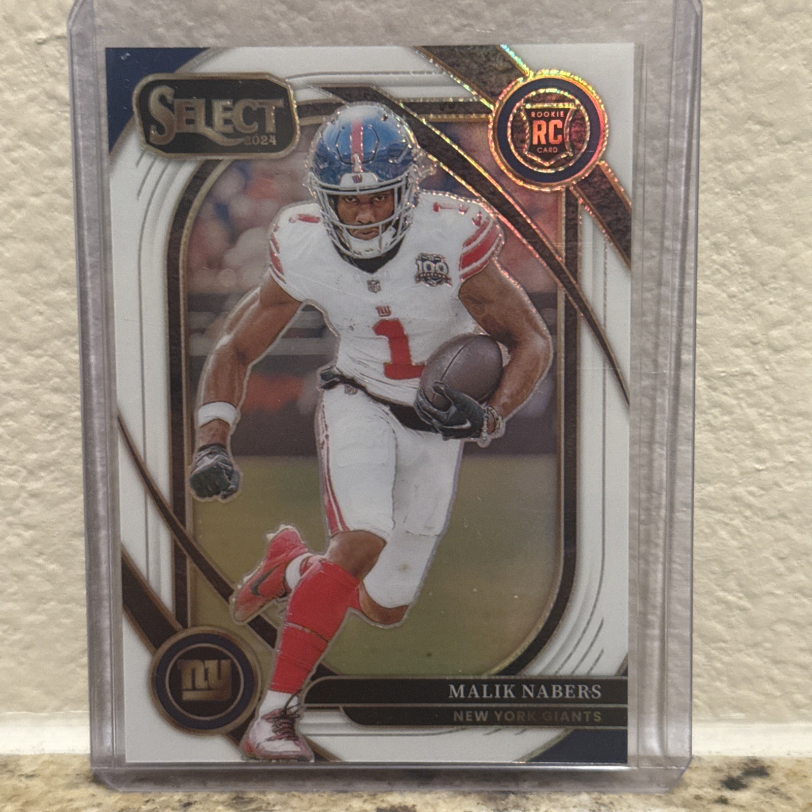 2024 Select Malik Nabers White Prizm Club Level 17/35 New York Giants RC