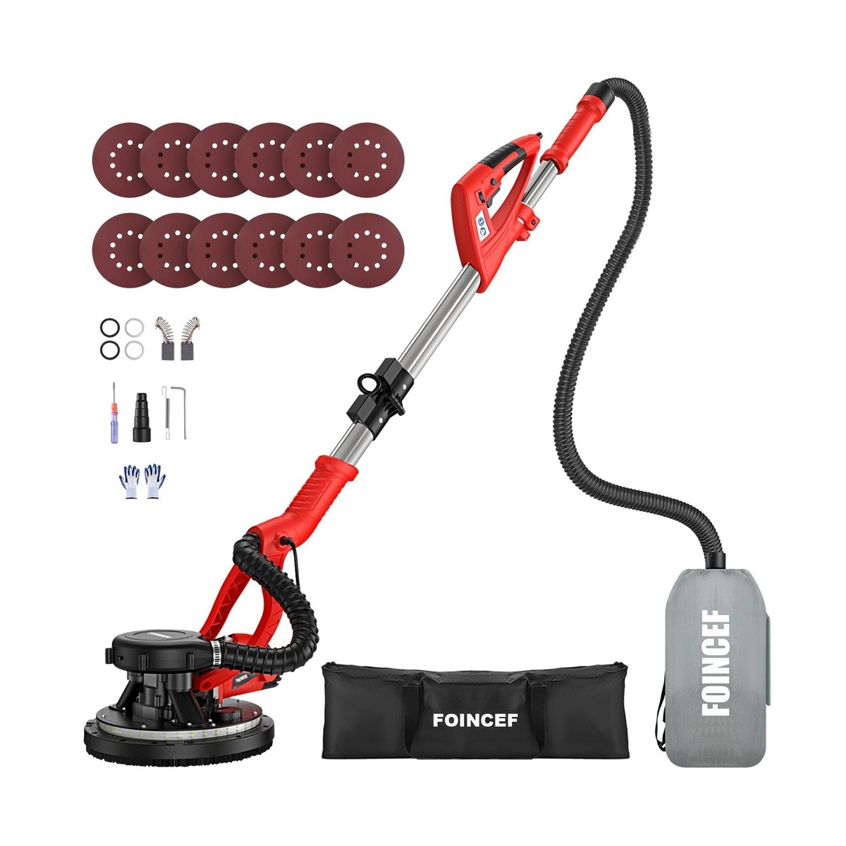 950W 8-Amp Drywall Sander with Vacuum Attachment, Lijadora para