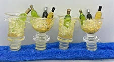 Acrylic Bottle Stopper Wine Bottles Chilling in An Ice Bucket Set of 4