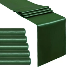 Forest Green Table Runner Satin Table Runners Green Table Runners Silk Smooth...