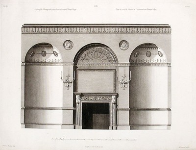 After Robert ADAM / Section of the Chimneyside of the Antichamber 1775