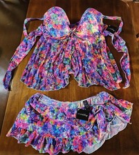 Smart & Sexy 2-Piece Abstract Multicolor Mesh...