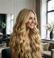 Golden Bright Blonde Body Wave Human Hair Extension 22 Inch Wavy 100g X00447E01H