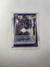 2021 Panini Clearly Donruss - Rated Rookie Tylan Wallace #74 Auto RC SP Ravens