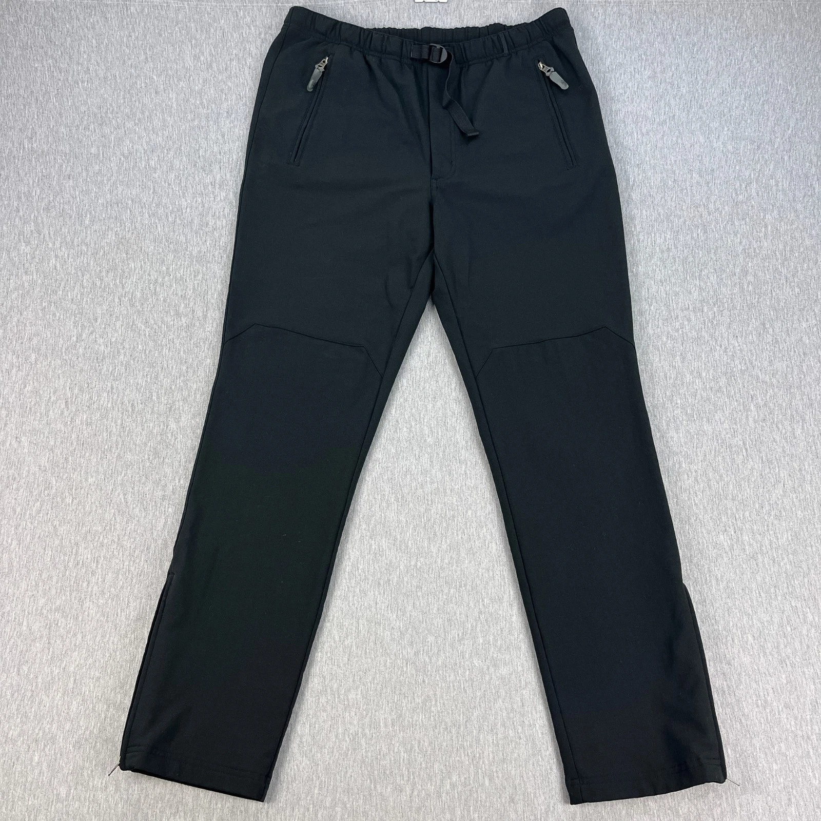 Ibex Climawool Softshell Pant Mens L Black Merino Wool Blend Double Knee Belted