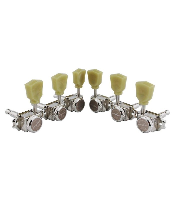 Mécaniques 3+3 Guyker Nickel Tulipe Vintage Deluxe pour Guitare Électrique
