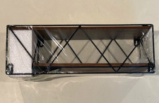 EdenseeLake Floating Wall Shelves Set of 2 Rustic Wood Metal Brackets Organizer