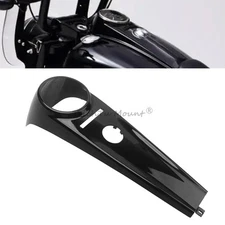 Gloss Black Front Dash Panel Gas Tank Fuel Cover Trim For Harley Softail 2000-17
