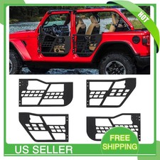 4pc Heavy-duty Tubelike-shaped Trail Doors For 2007-2018 Jeep Wrangler Jk 4-door