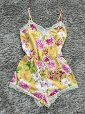 Women  s Floral Lace Teddy Bodysuit Fairy Coquette Romantic Sleepwear Size M