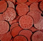 (Lot of 5) WWII 1942-1944 Red OPA Food Ration Tokens WORLD WAR II