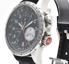 Orologio Uomo HAMILTON Khaki Aviation ETO H776121 Cronografo Quarzo Nero #122