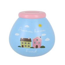 Pot Of Dreams Home Fund Savings Breakable Money Box House Ceramic Save & Smash 