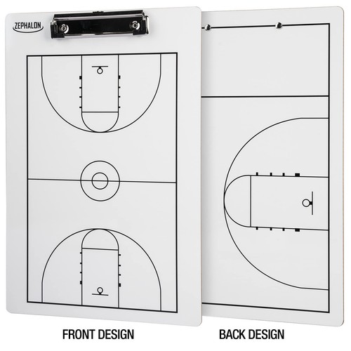 Trocken abwischbares Basketball Klemmbrett für Trainer doppelseitiges Brett, Sport weiß  - Bild 3 von 5