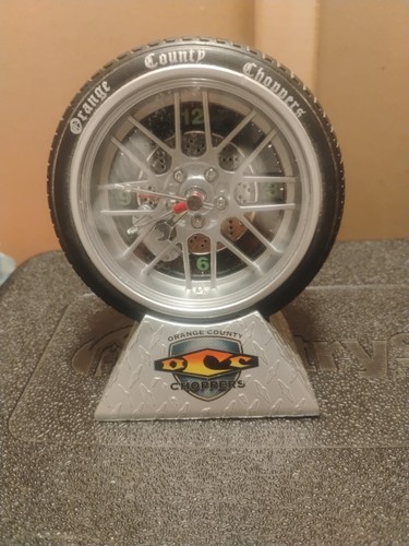Collectable Orange County Choppers Motorcycle Chopper Rear Tire with Stand