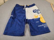 Corona Extra Swim Trunks Mens Medium Beer Board Shorts Pocket Mesh